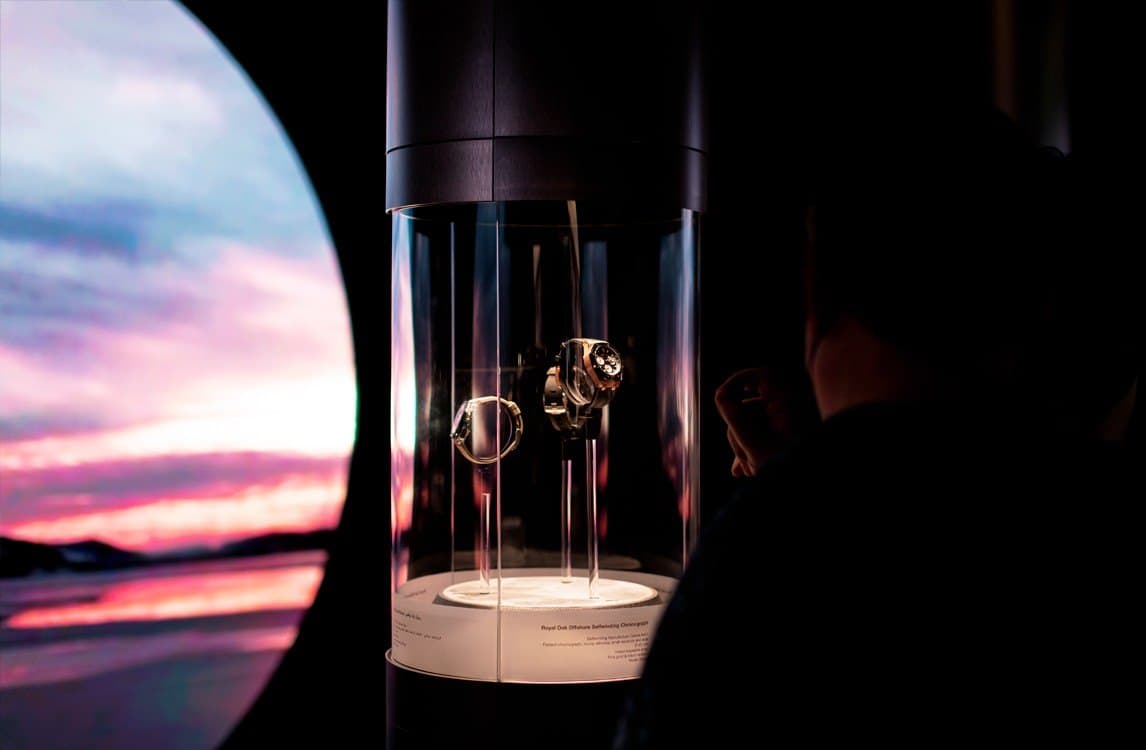 Cylindre d'exposition et montre