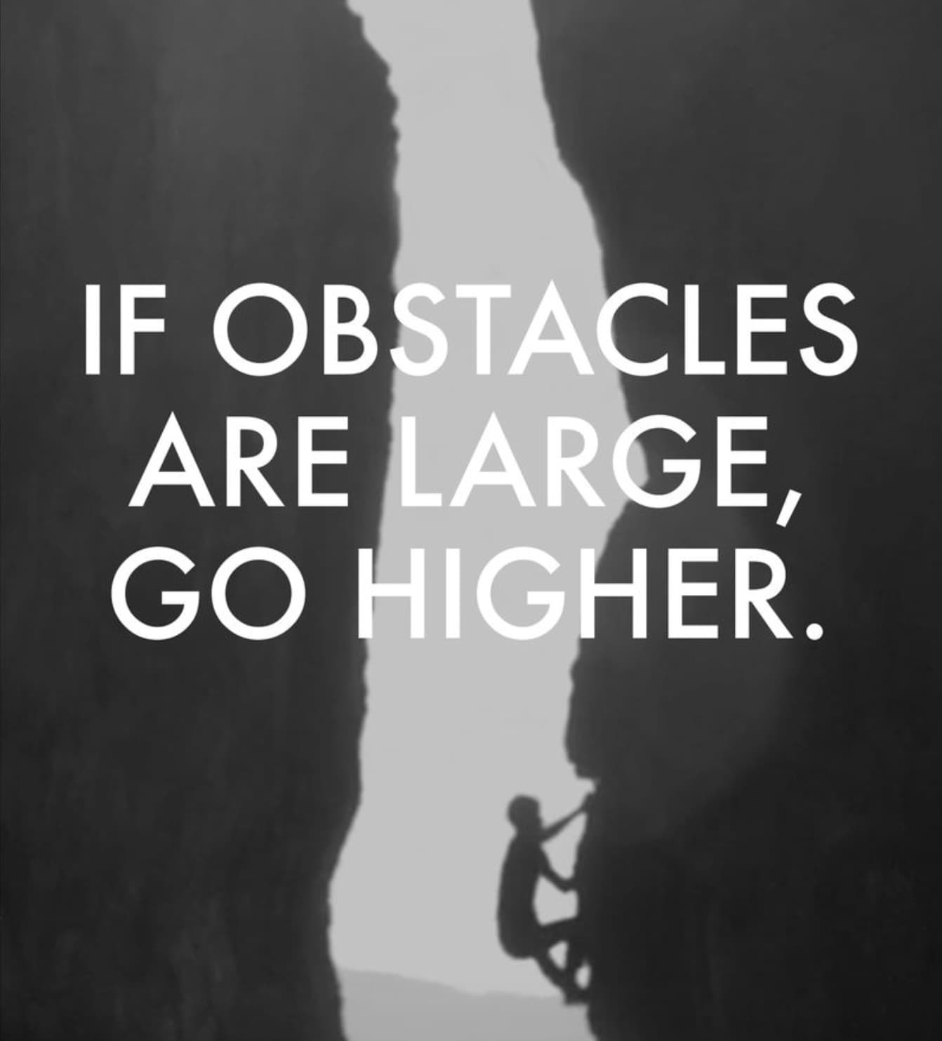 If obstacles are large, go higher : un grimpeur en ombre chinoise