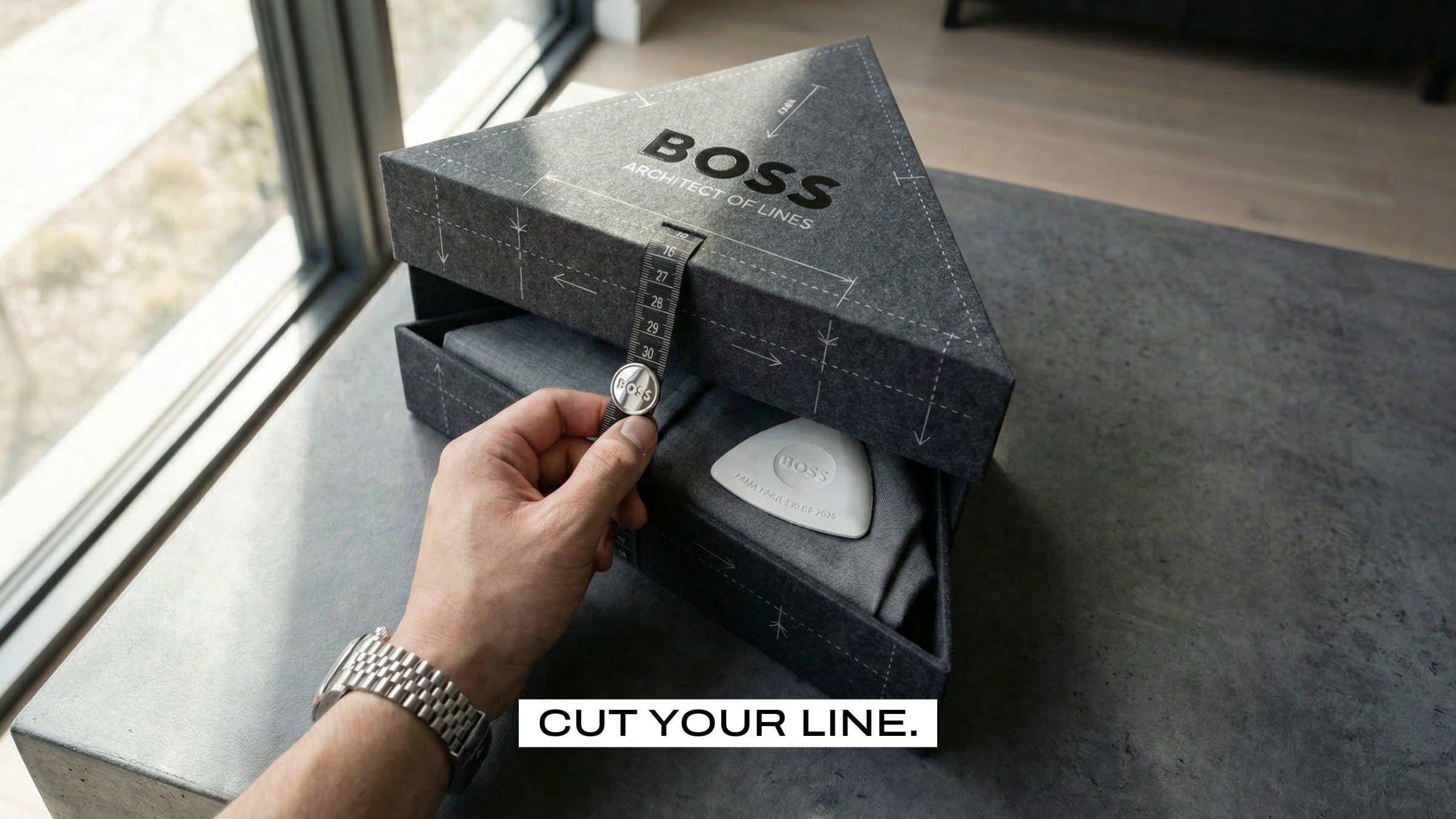 Cut your line : boîte BOSS et ciseaux
