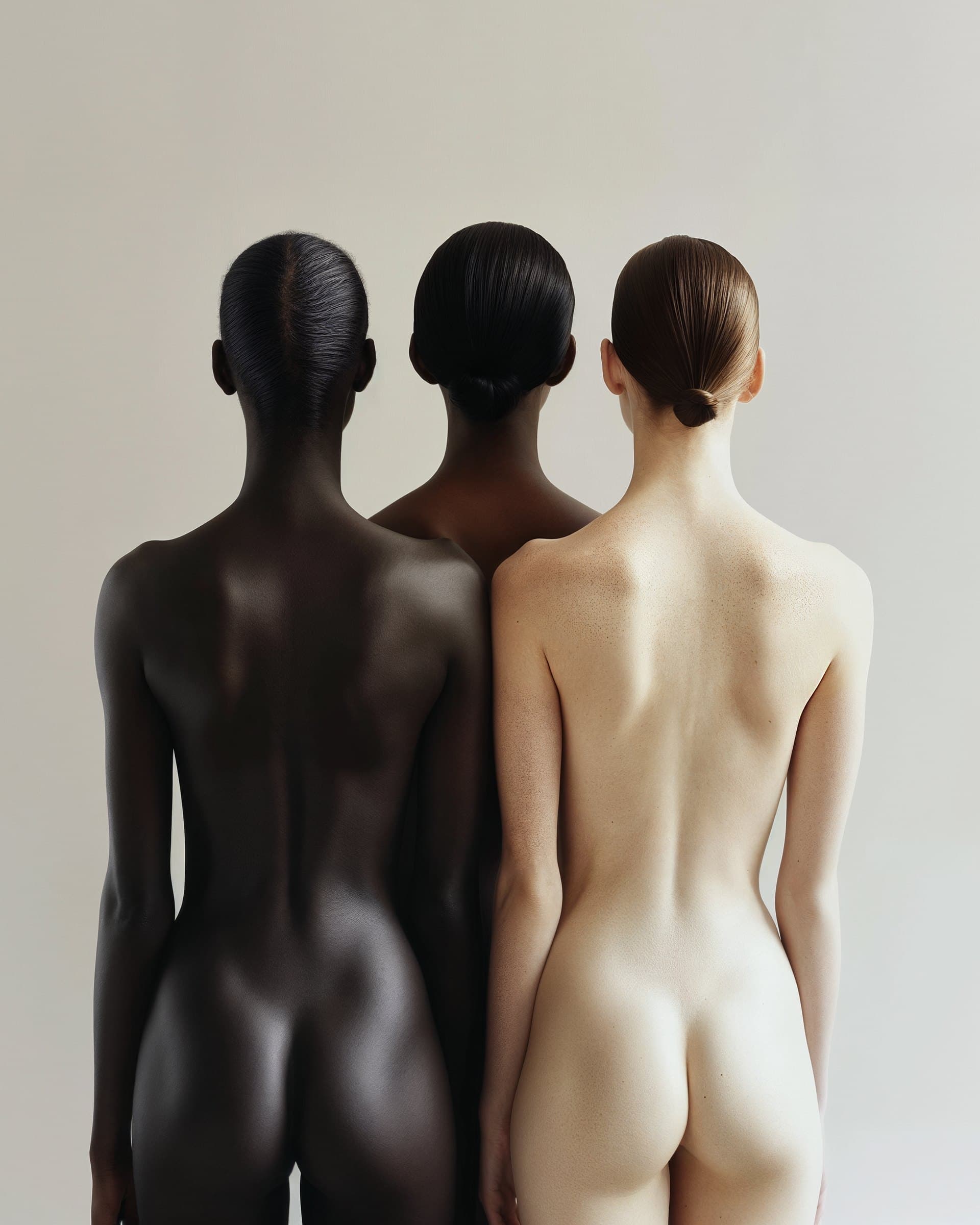 The Body research AI lab : trois dos, trois carnations