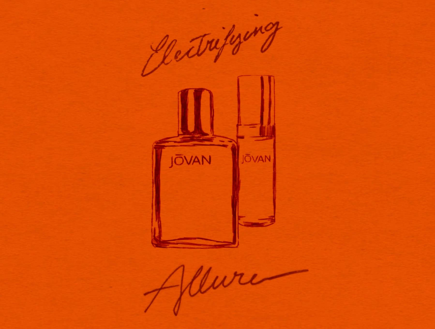 Croquis des flacons Jovan Electrifying et Allure