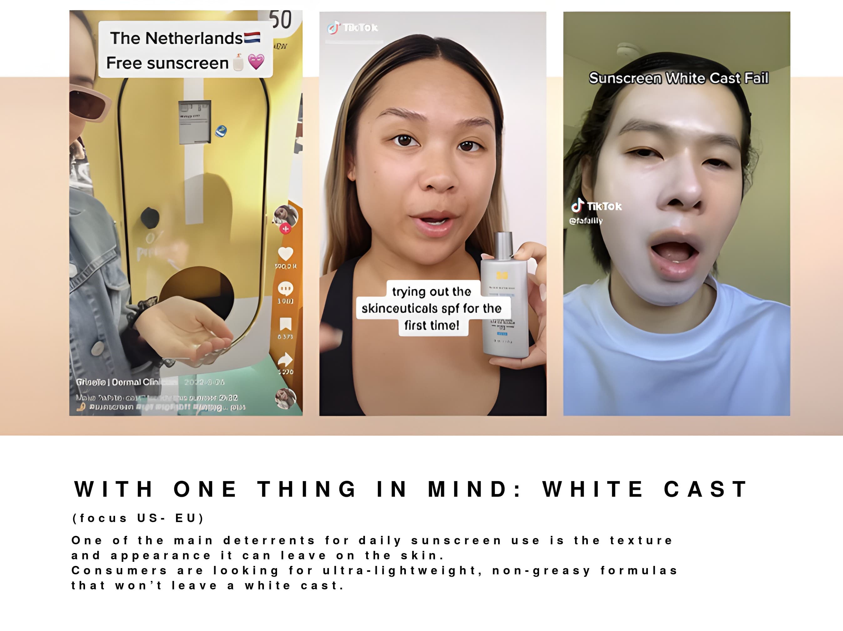 Stratégie Lancaster, With one thing in mind, white cast : trois vidéos TikTok sur les traces blanches