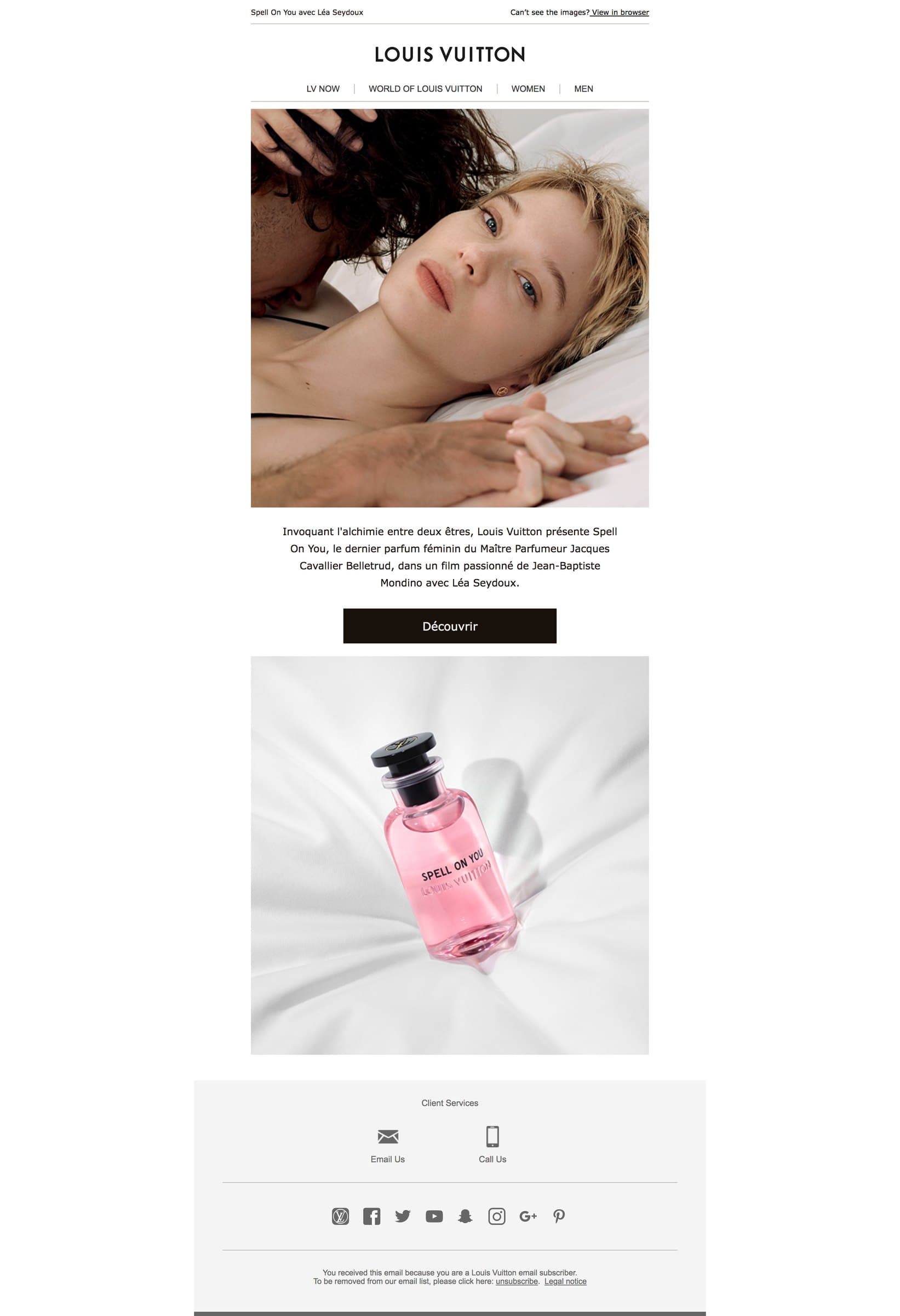 Newsletter Louis Vuitton Spell On You