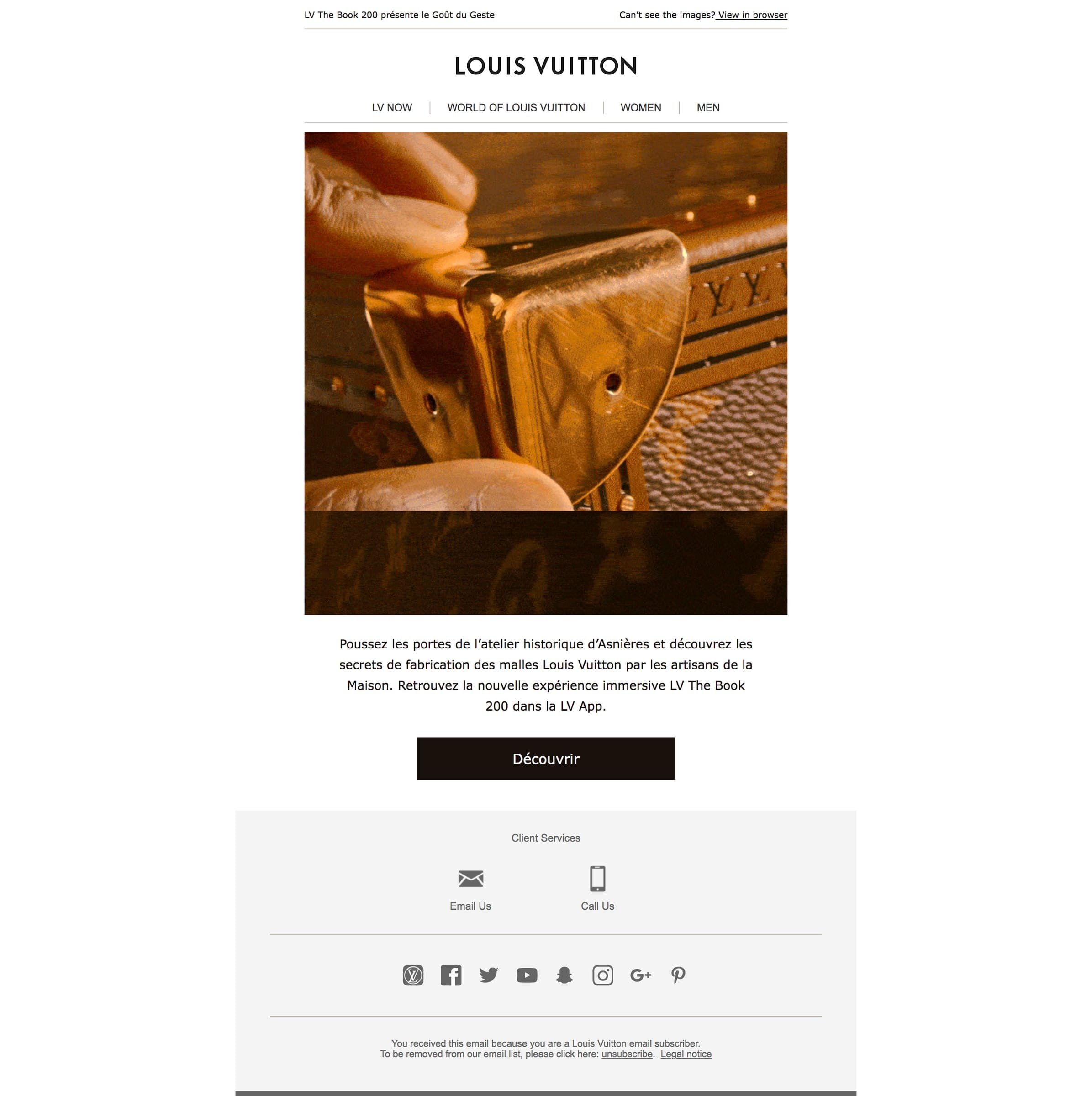 Newsletter Louis Vuitton The Book