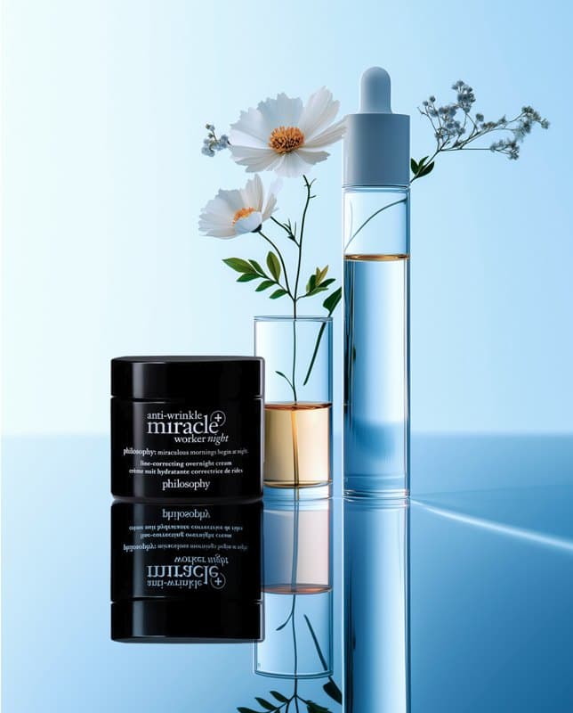 Anti-wrinkle miracle worker et verrerie de laboratoire