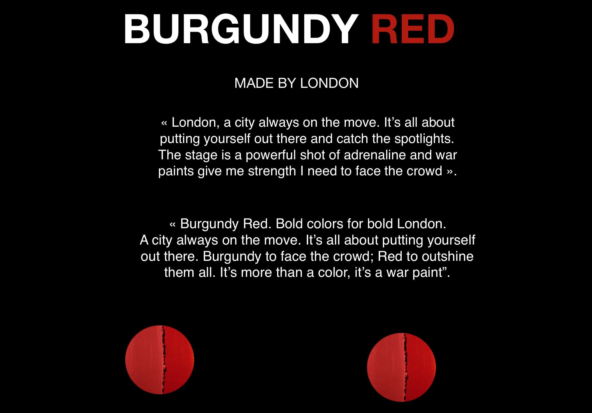 Carte Burgundy Red, made by London