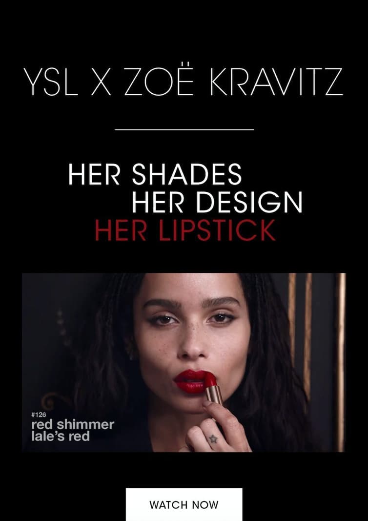 Newsletter YSL × Zoë Kravitz