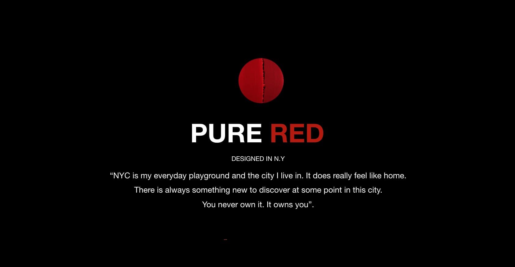 Carte Pure Red, designed in NY